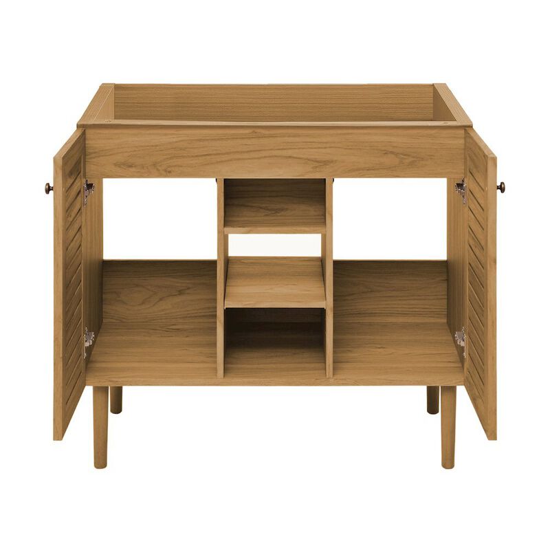 Bron 36" Freestanding Bathroom Vanity Cabinet without Top in Golden Oak image number 3
