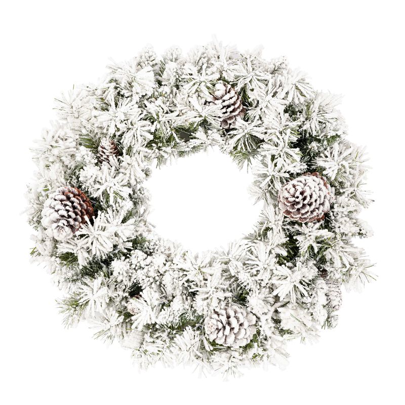 Whisen Pre-lit Xmas Tree Artificial Christmas 4-Piece Set,Garland, Wreath and Set of 2 Entrance Trees X-mas with LED Lights image number 4