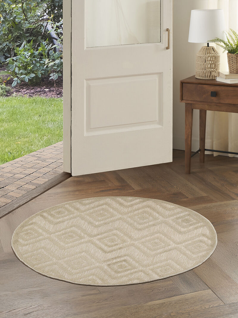 Versatile NRV01 Cream 4' x Round Rug image number 5