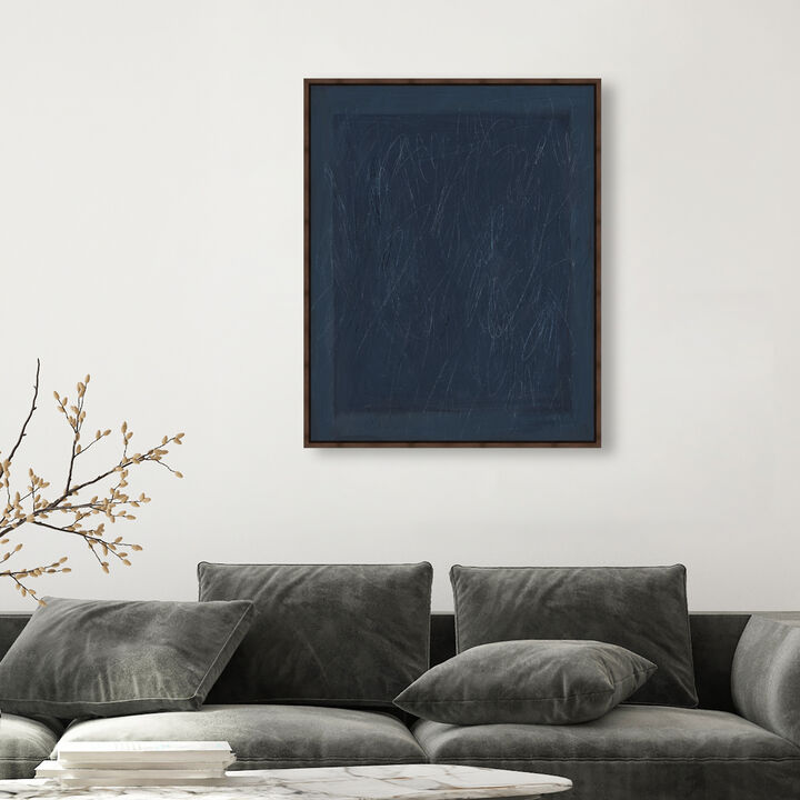 Deep Blue Abstract Canvas Print by Oliver Gal