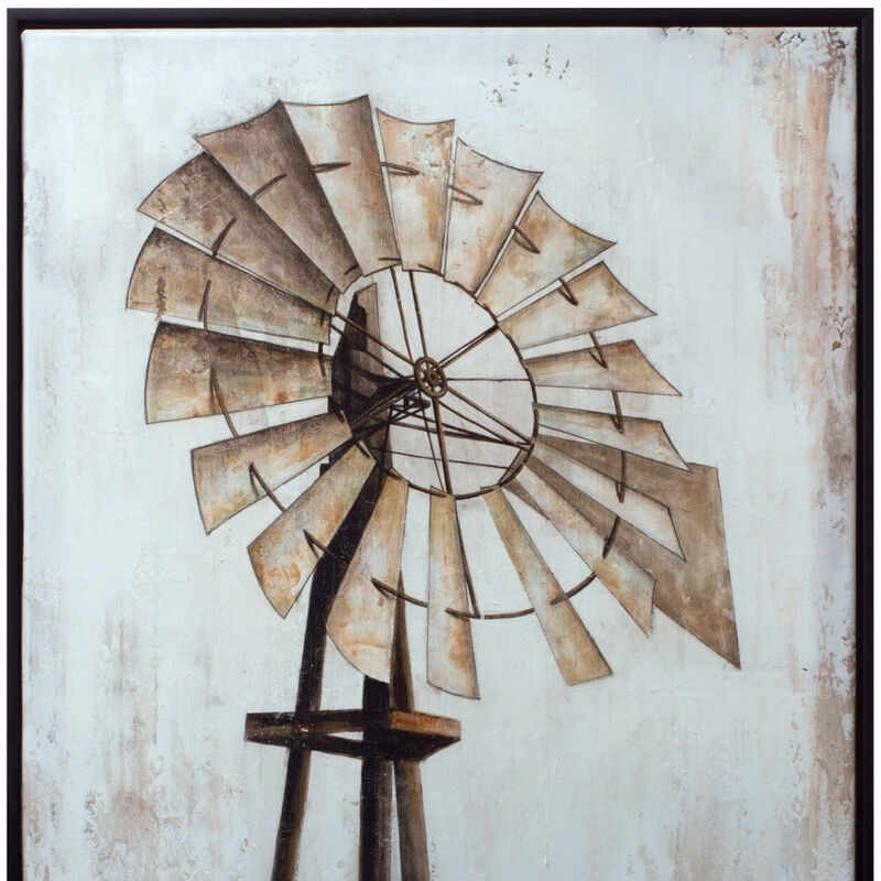 HomeRoots 28" X 20" Black Brown And White Wood Framed Art image number 2