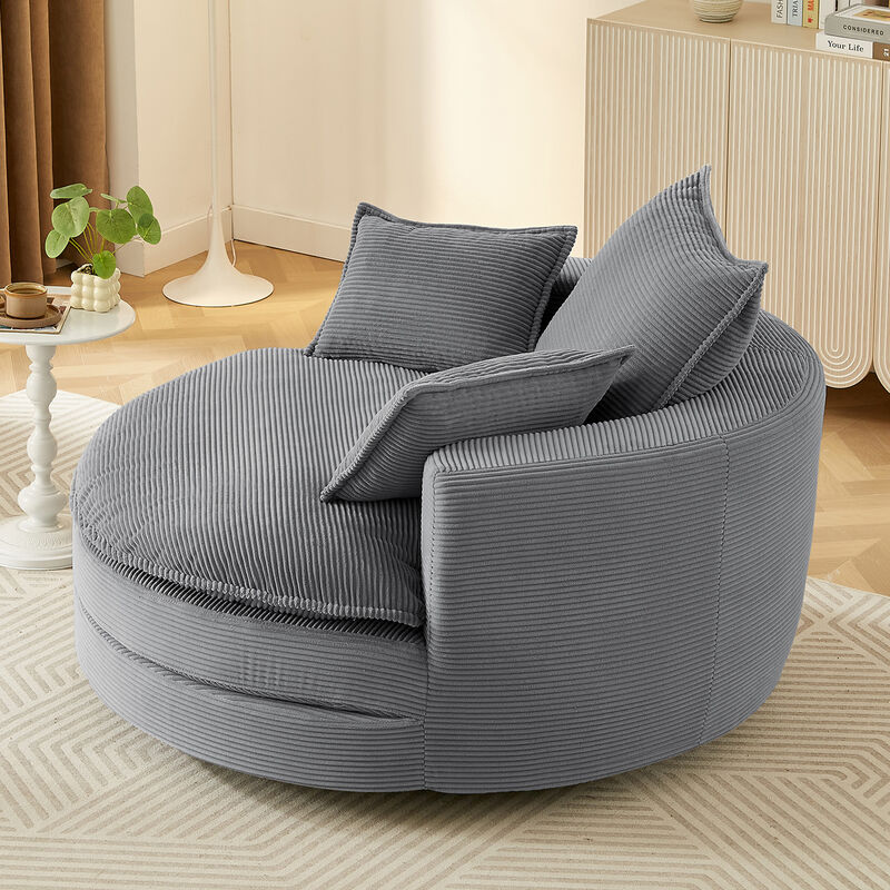 Merax 360&deg; Swivel Sofa Chair Accent Barrel Chair