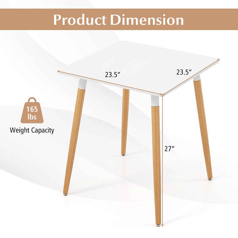 Simple Square Dining Table – Adjustable Feet, Durable Design for Kitchen and Dining Room