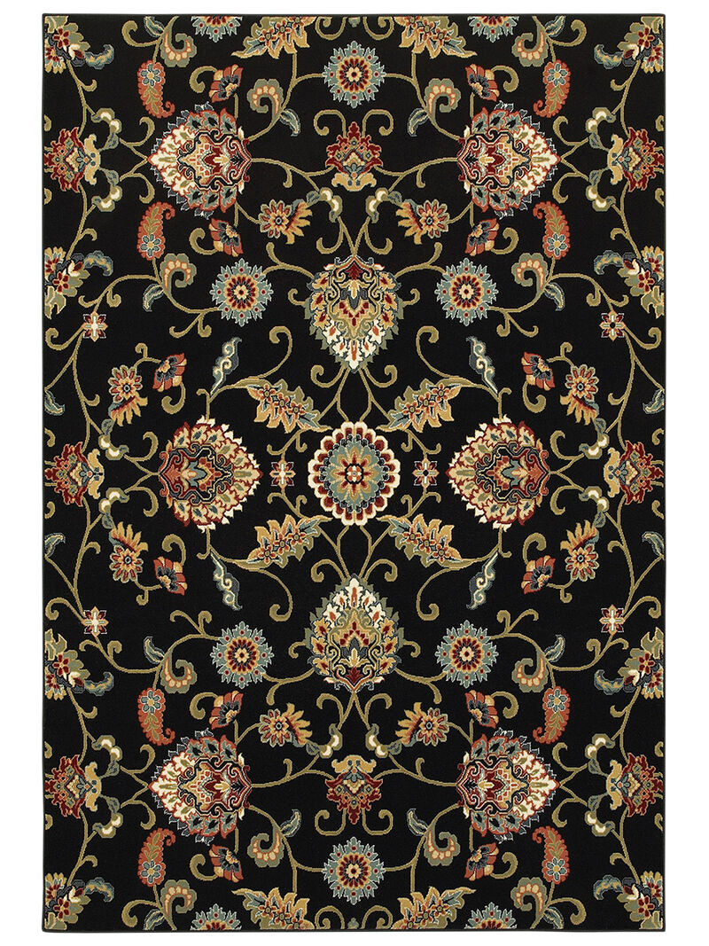 Kashan 7'10" x 10'10" Black Rug image number 0
