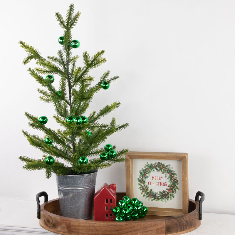 6.75" Green Shatterproof Ball Ornament Christmas Pick image number 1