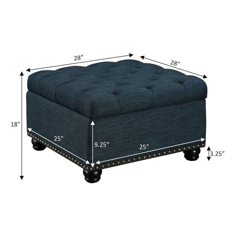 Convenience Concepts Designs4Comfort Herald Square Ottoman Coffee Table with Storage