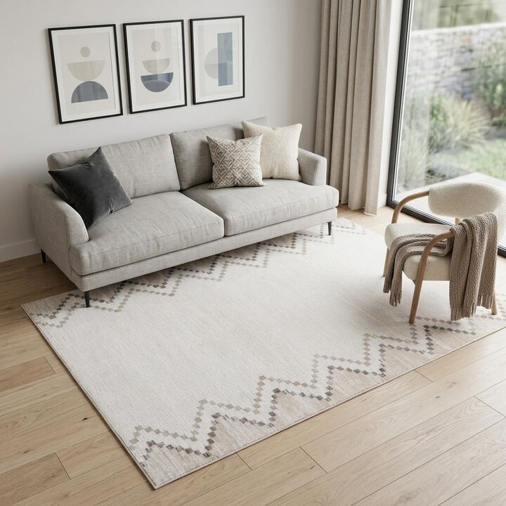 HomeRoots Abstract Distressed Area Rug