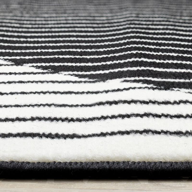 Novelle Home Functional Style Black White Modern Rug, 7'9 x 10'6 image number 6