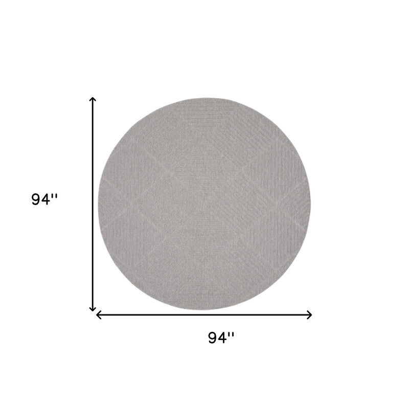 HomeRoots Round Geometric Indoor Outdoor Area Rug image number 3