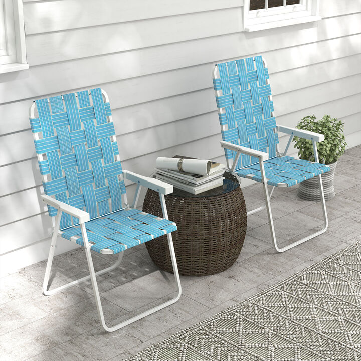 Hivvago 2-Person Patio and Garden Folding Chair Set