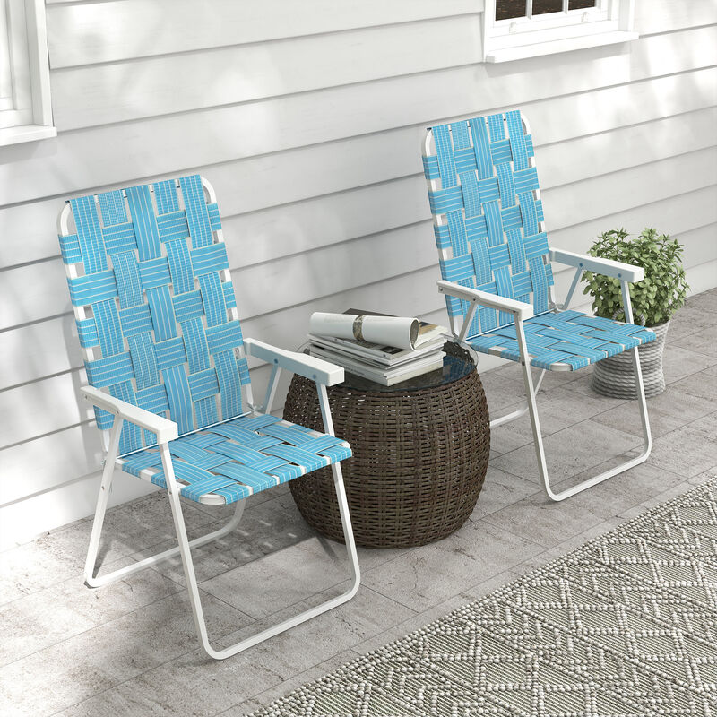 Hivvago 2-Person Patio and Garden Folding Chair Set image number 1