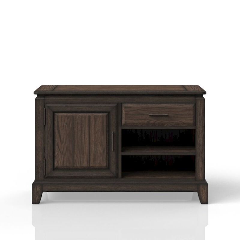 Brown Wood Credenza Storage Cabinet with 1  Drawer and 2 Shelves for Living Room image number 0