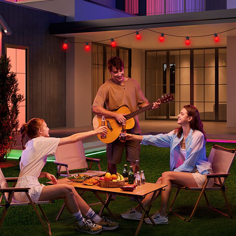 Outdoor String Lights with APP Control, 30 Bulbs, Dimmable Patio Lights, Waterproof image number 1