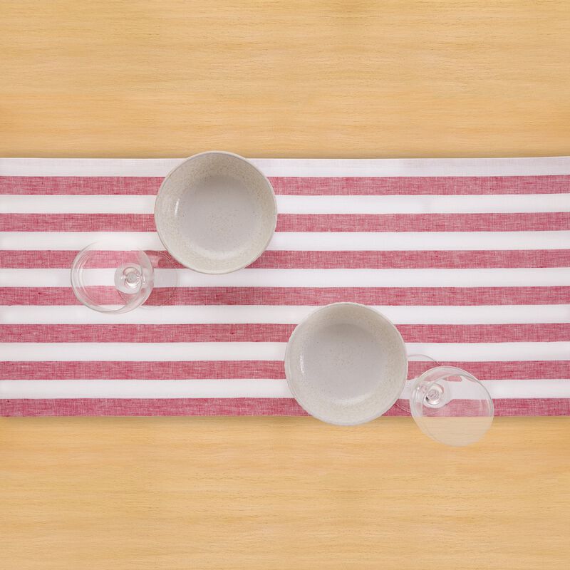 Linen Table Runner - Sorrento Stripe image number 2