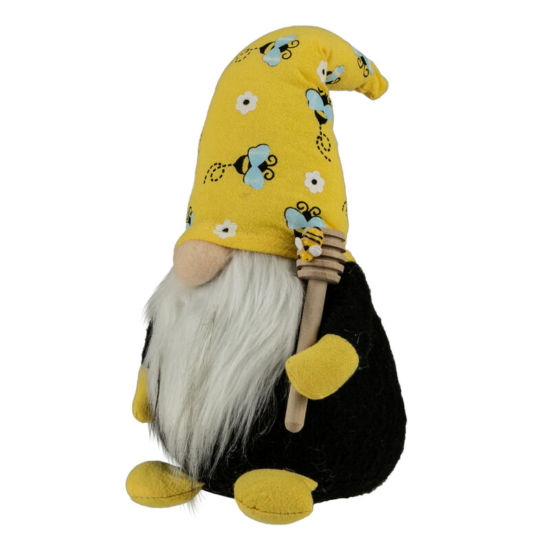 10" Bumblebee Daisy Springtime Gnome with Honey Dipper