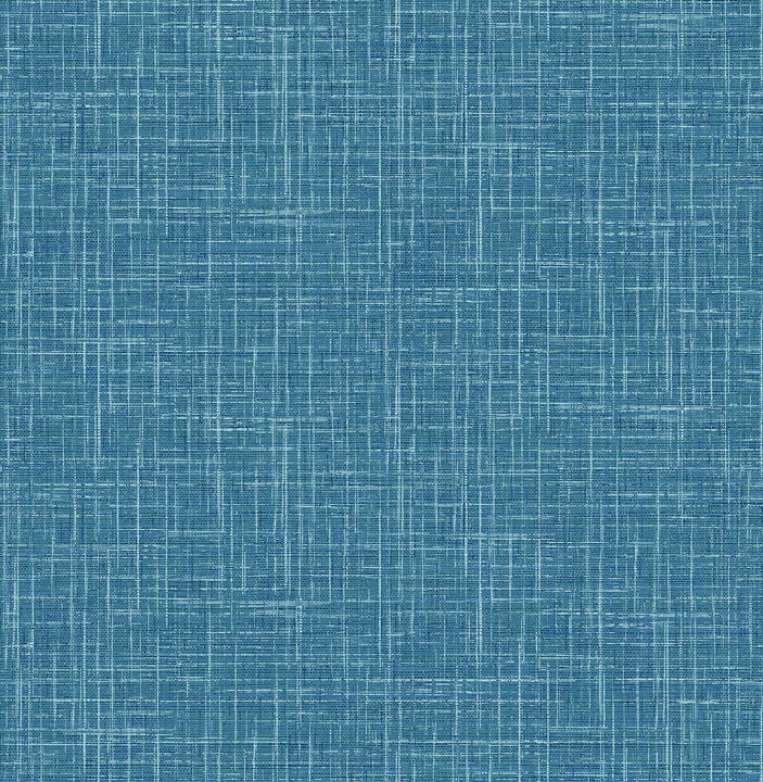 Emerson Teal Faux Linen Wallpaper