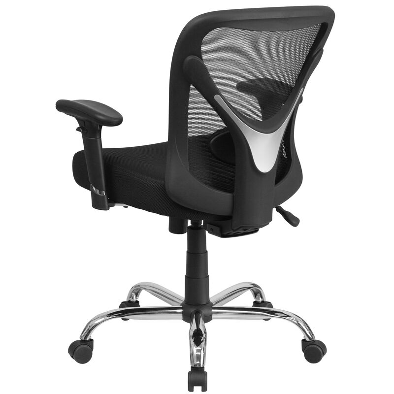 Big & Tall Office Chair | Adjustable Height Mesh Swivel Office Chair with Wheels image number 7