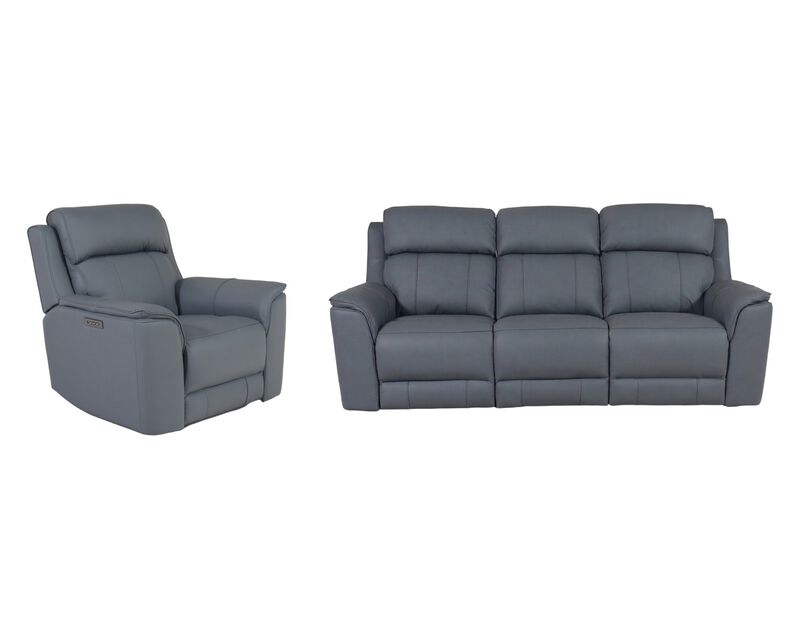 Oslo Power Leather Sofa and Recliner image number 0