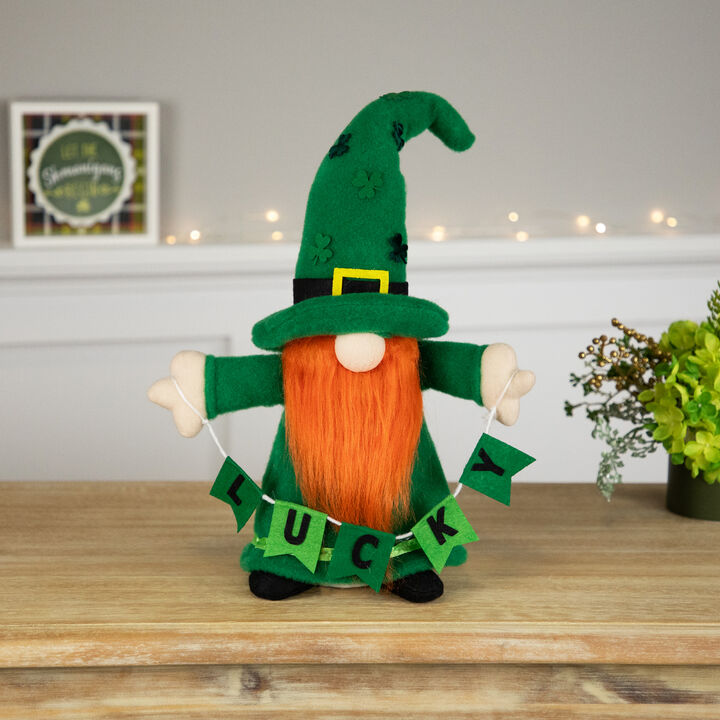 Lucky Gnome St. Patrick's Day Figurine - 16" - Green