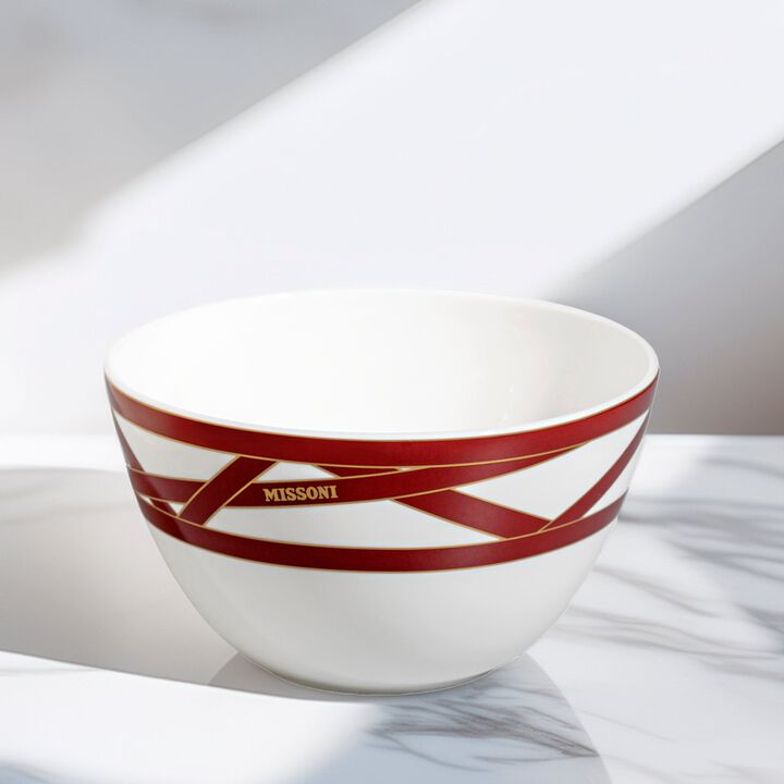 Rice Bowls NASTRI BORDEAUX Set of 2, diam. 4.45", H 2.36"