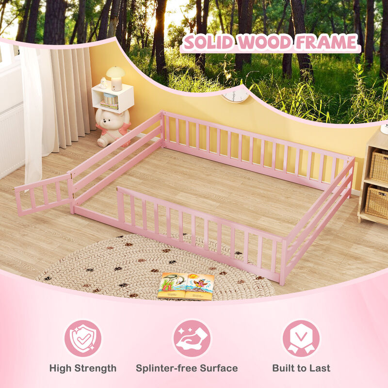 Full Platform Floor Bed with Full-Length Protective Guardrails image number 5