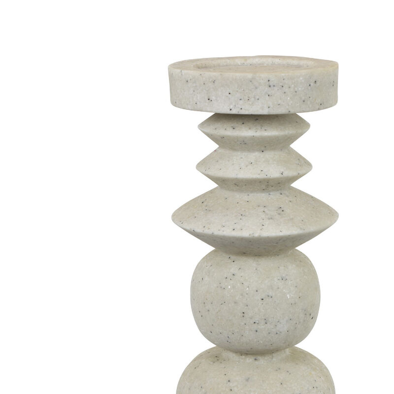 Josi Tabletop D&eacute;cor Candle Holder, Sculpted Turned Resin image number 4