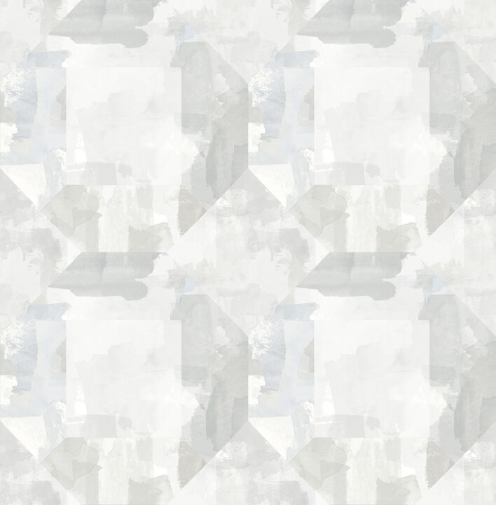 Perrin Light Grey Gem Geometric Wallpaper (Set of 2)