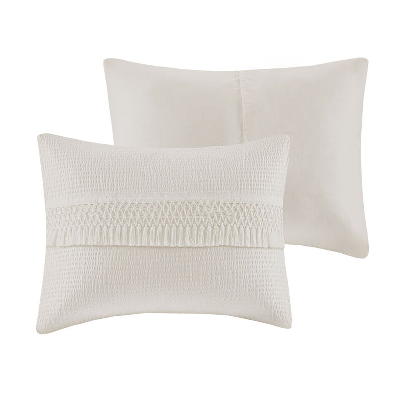 Gracie Mills Patrice Classic Comfort: 3-Piece Cotton Seersucker Comforter Ensemble