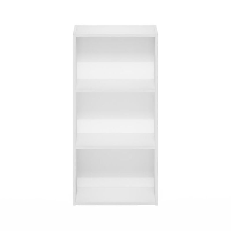 Furinno Luder 3-Tier Open Shelf Bookcase, White