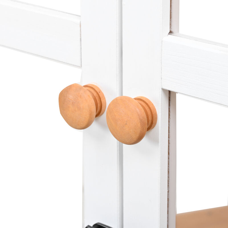 Garden Storage Shed & Mini Greenhouse with Waterproof Roof, Lockable Door & Shelves