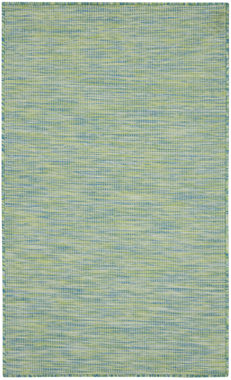 HomeRoots 3' X 5' Blue And Green Indoor Outdoor Area Rug image number 3