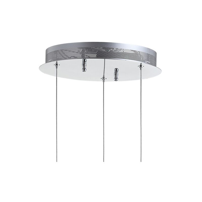 Alain 12.5" 3-Light Adjustable Cascading Metal Integrated Cluster LED Pendant, Chrome image number 7