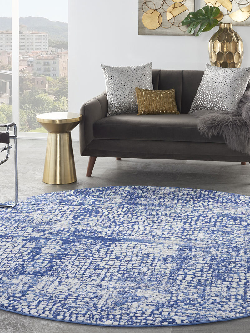 Whimsicle WHS07 Ivory/Navy 8'4" x 11'6" Rug