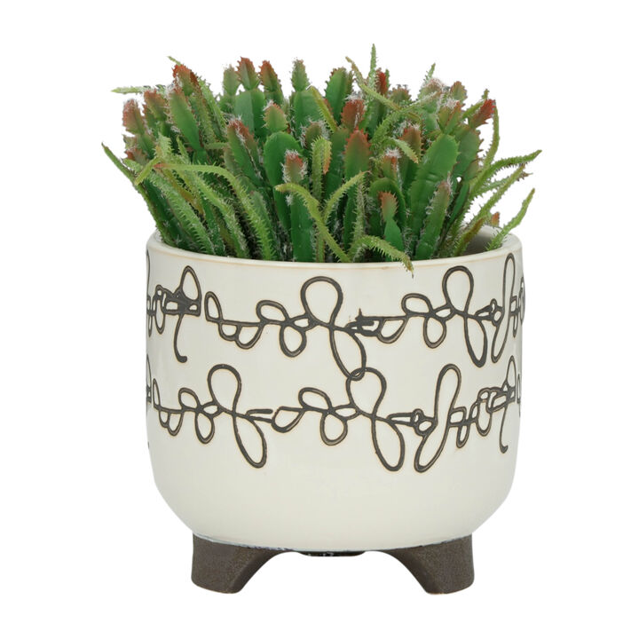 S/2 Scribble Footed Planter
