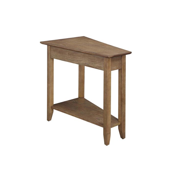 Convenience Concepts American Heritage Wedge End Table with Shelf, 24"L x 16"W x 24"H, Driftwood