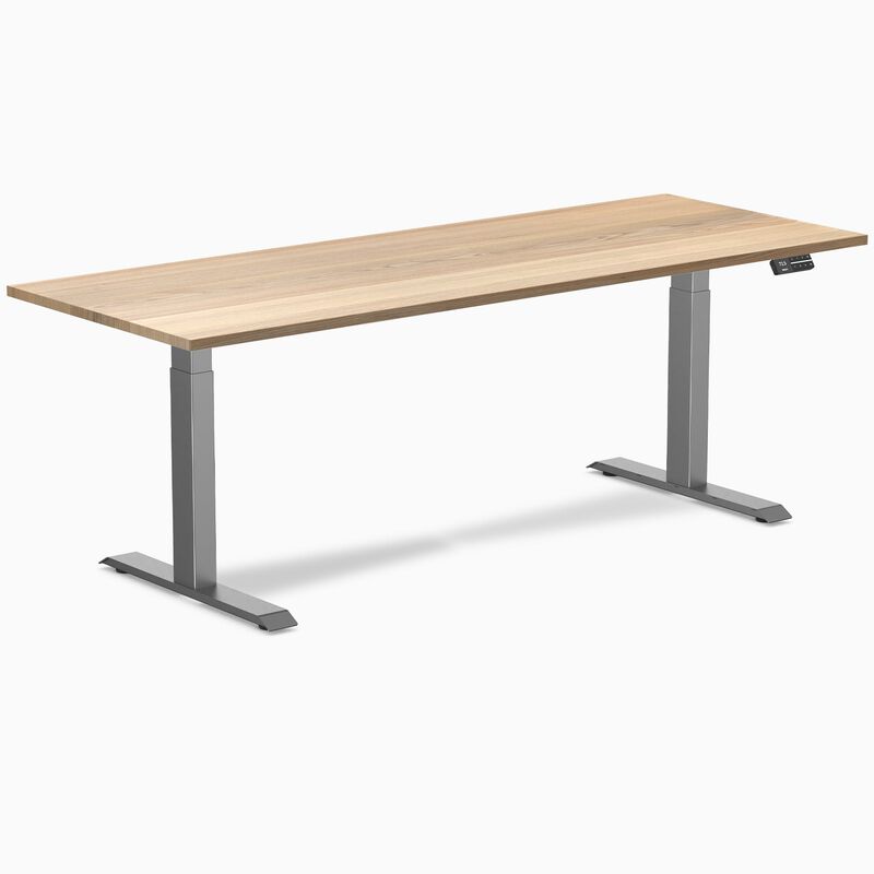 Desky Dual Hardwood Sit Stand Desk image number 0