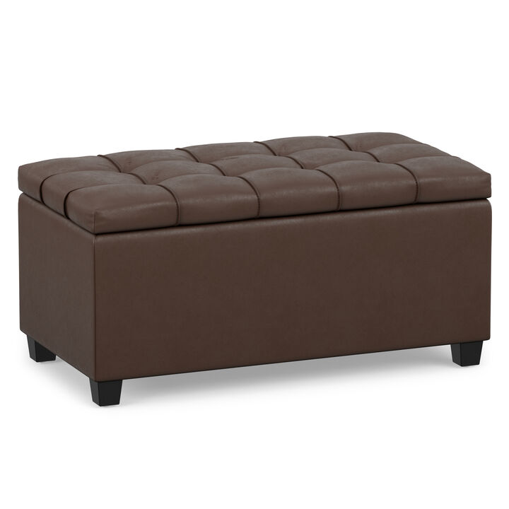 Simpli Home Sienna Storage Ottoman Bench