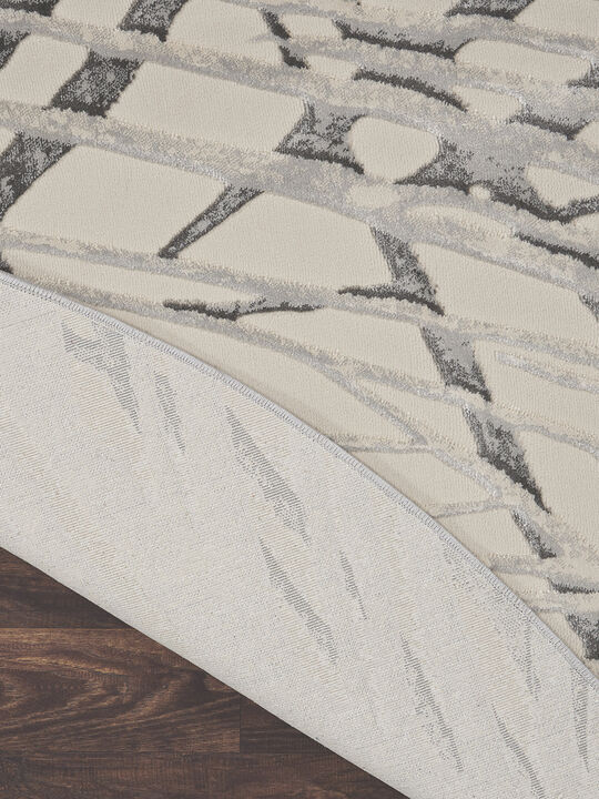 Rustic Textures RUS17 Ivory/Gray 5'3" x Round Rug