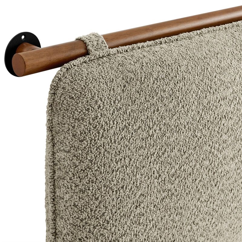 Anela Wall-Mounted Chenille Upholstered Queen Headboard image number 6