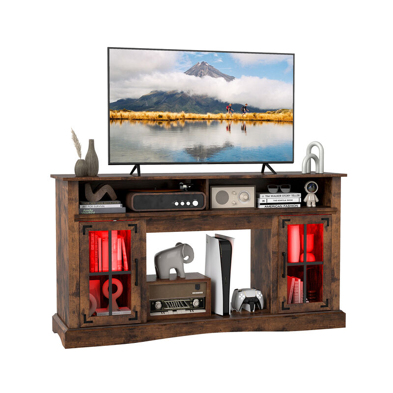 Modern TV Stand with Built-In LED Lighting and Remote Control image number 0