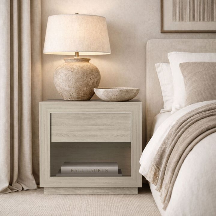 Soren 26" 1-Drawer Nightstand in Oak
