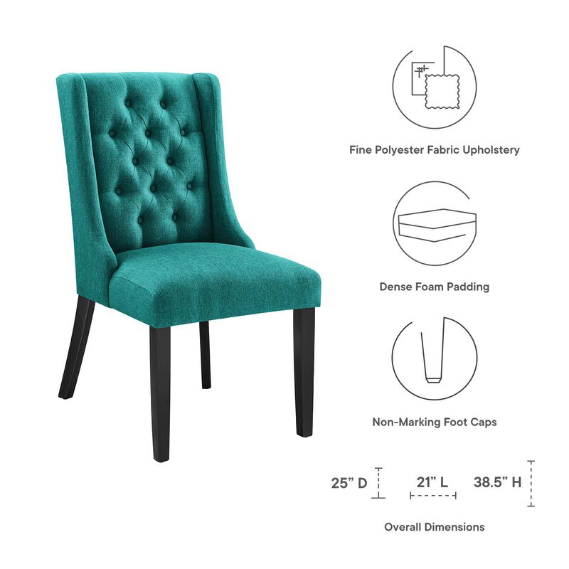 Baronet Button Tufted Fabric Dining Chair image number 6