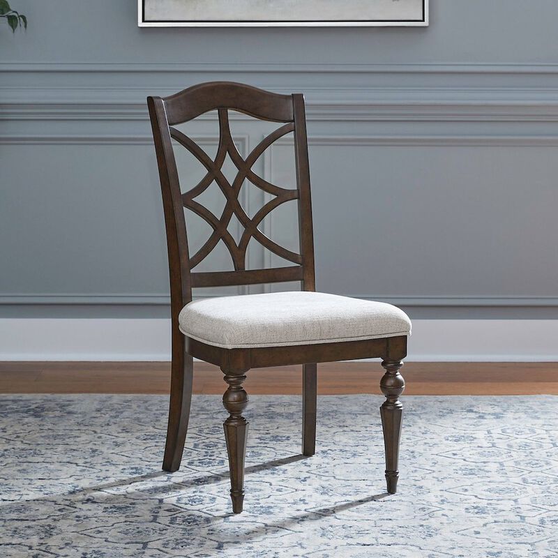 Liberty Furniture Arden Road 7 Piece Dining Trestle Table Set - 6 Splat Back Side Chairs image number 8