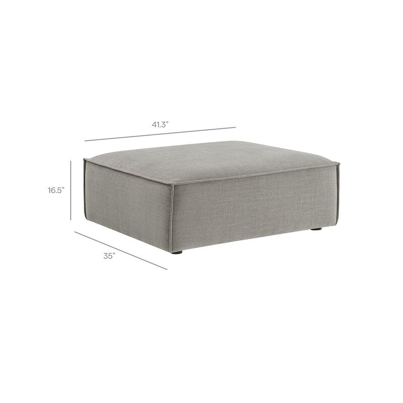 Restore 3-Piece Performance Fabric Upholstered Modular Loveseat with Ottoman image number 4