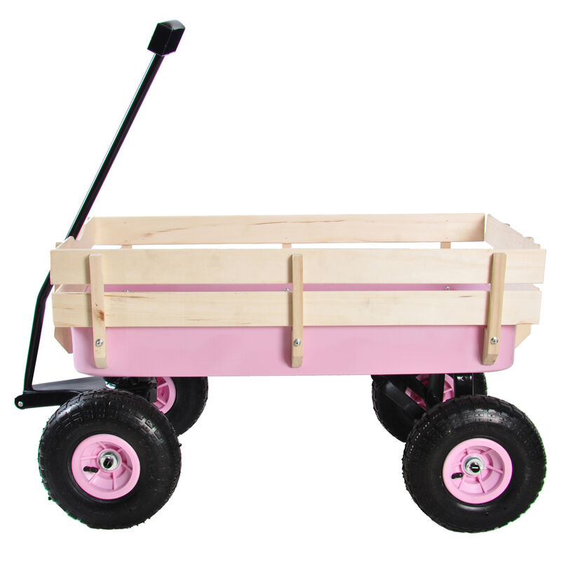 Streamdale All-Terrain Pull Wagon with Wood Railing image number 1