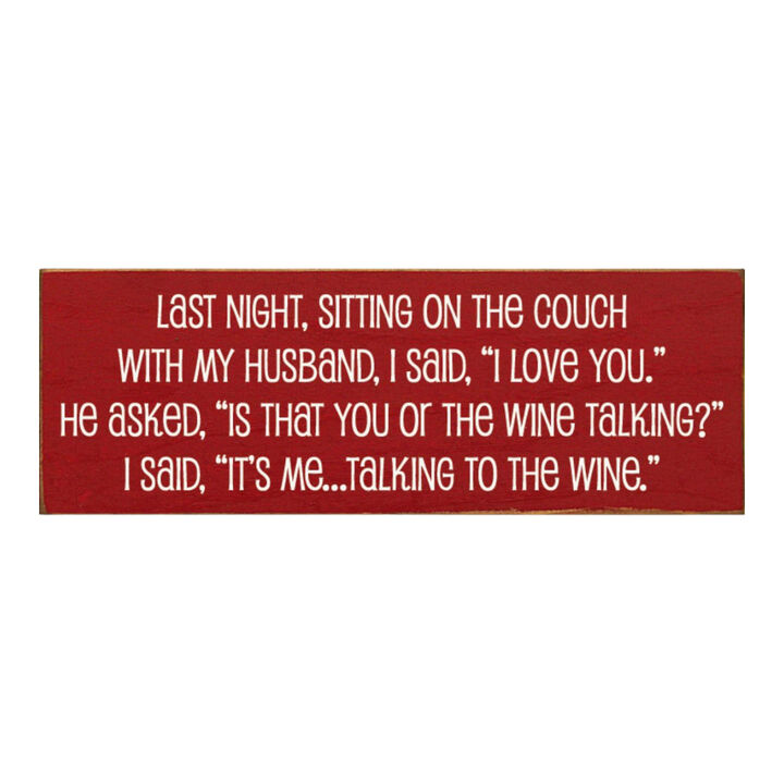 Humorous Wine Quote Wood Sign, Rustic Home Wall Decor for Kitchen Bar and Living Room