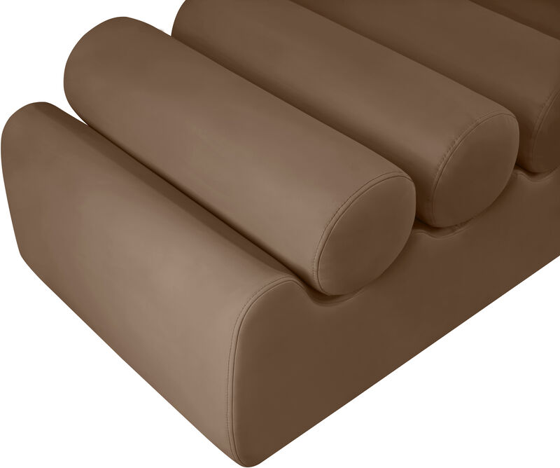 Meridian Furniture Rumble Brown Vegan Leather Bench