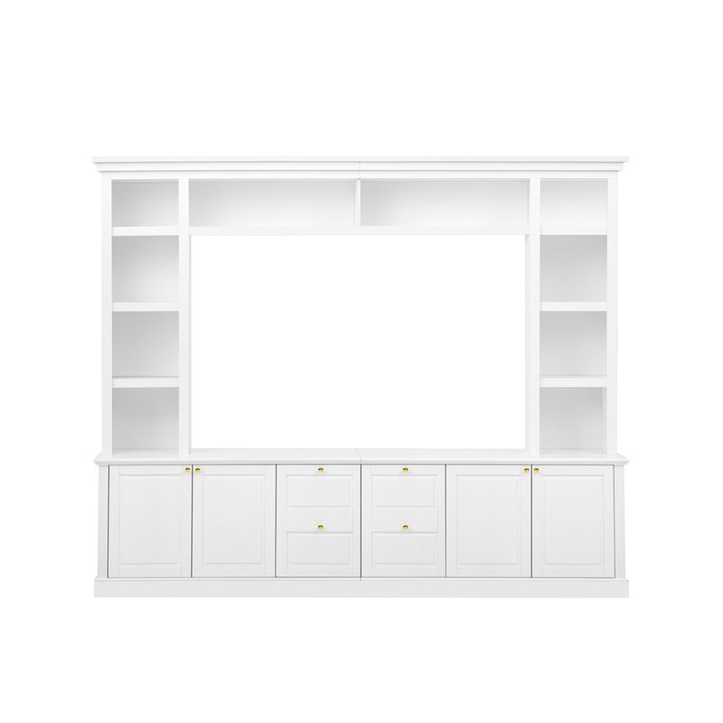 Merax Multifunctional TV Stand for 70" TVs with 3 Adjustable Shelves image number 0