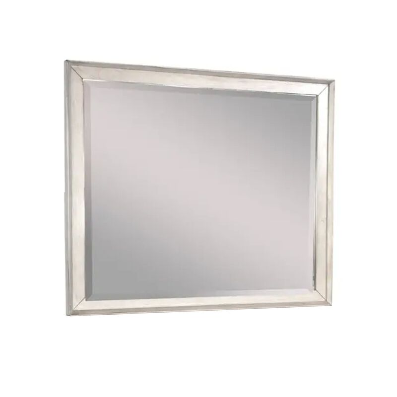 Amy Vanity Dresser Mirror, 36 x 42 Rustic Gray Mahogany Wood Frame image number 0
