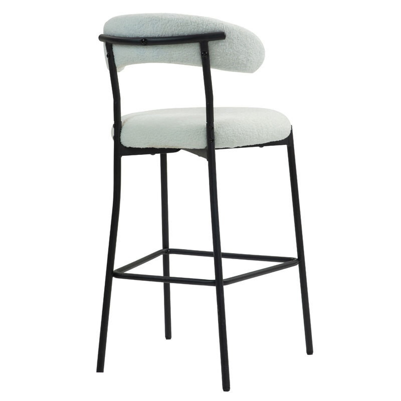 Streamdale 26" Counter Bar Stools with Fabric and Black Base